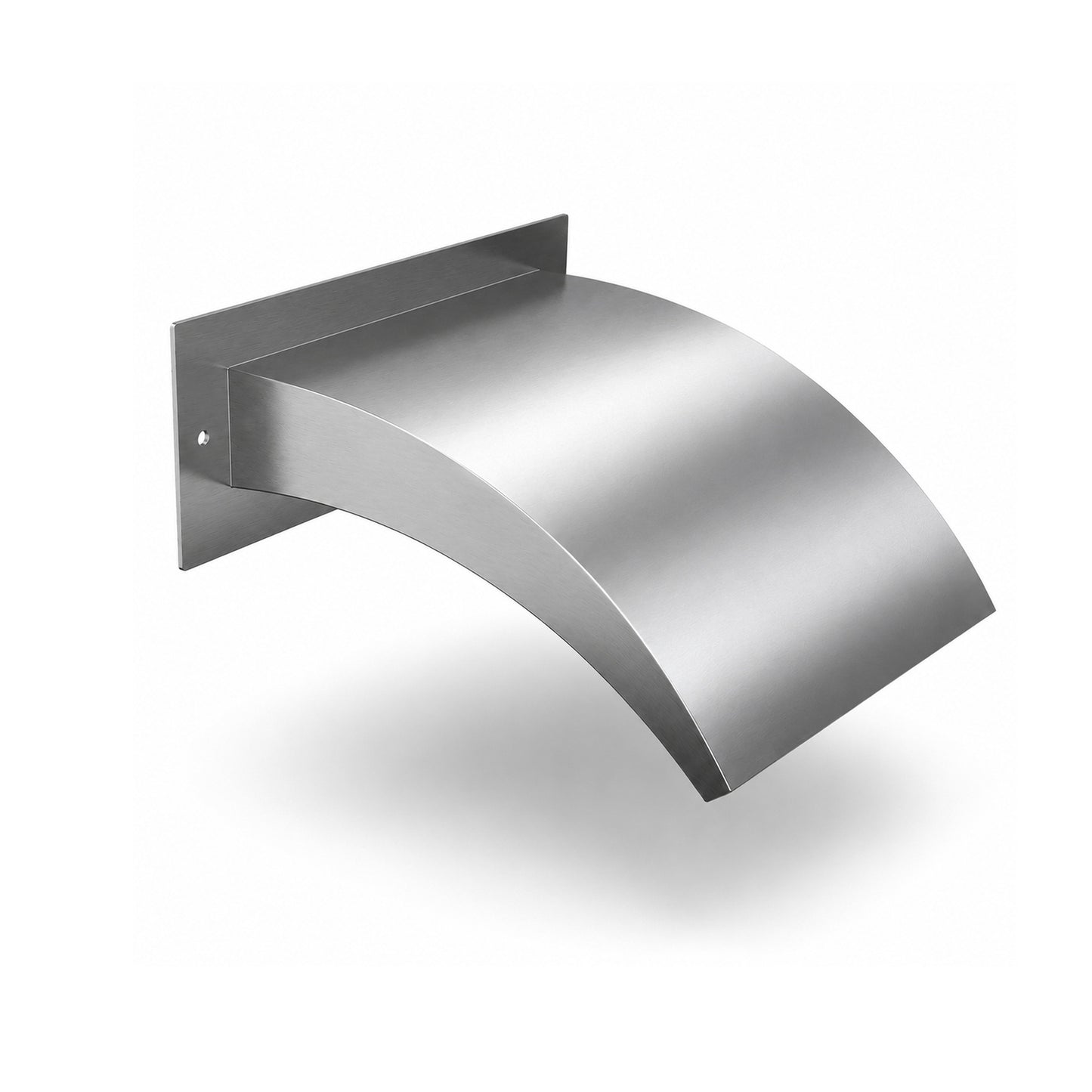 Curved Vertical Stainless Steel Spout Waterfall 2000mm Back Entry
