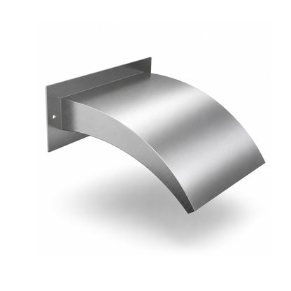 Curved Vertical Stainless Steel Spout Waterfall 2000mm Back Entry
