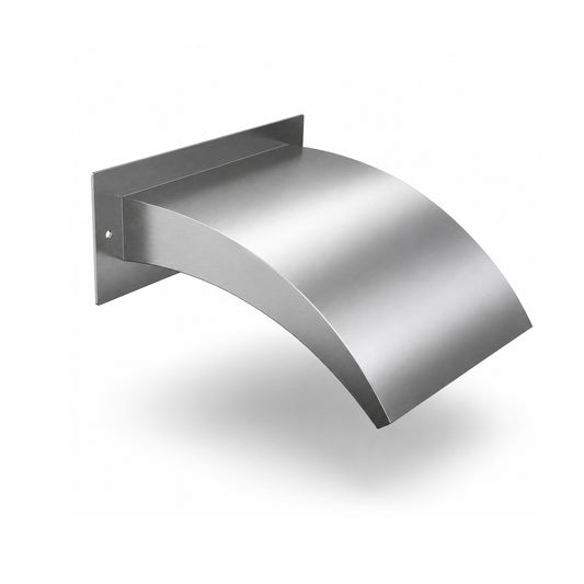 Curved Vertical Stainless Steel Spout Waterfall 2000mm Back Entry
