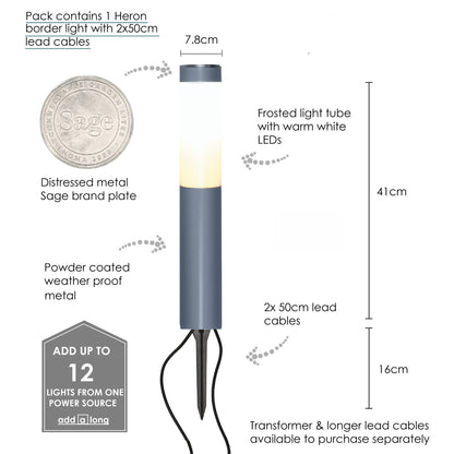 Noma - Heron Single Add On Light  – Slate