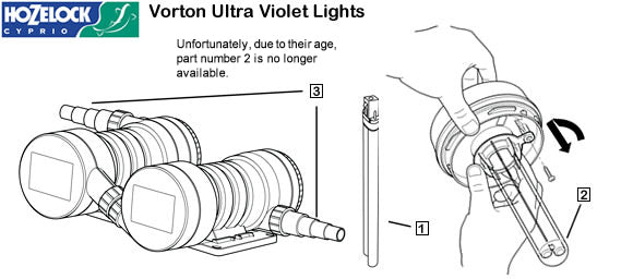 Hozelock Vorton 2200 - 27000 UV Spares Exploded Diagram