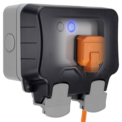 Masterplug Wi-Fi Controlled Storm-Weatherproof Power Socket - See Through