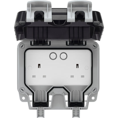 Masterplug Wi-Fi Controlled Storm-Weatherproof Power Socket - Open