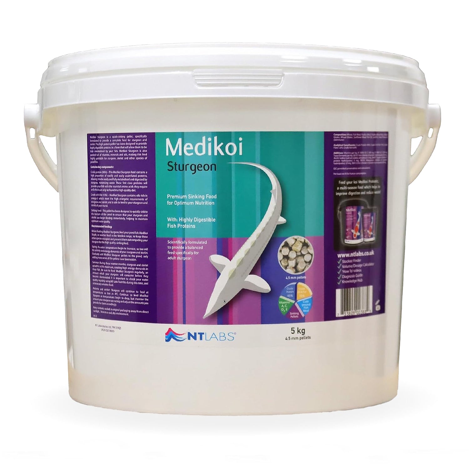 NT Labs MediKoi Sturgeon Fish Food 5Kg 4 5mm Picture 1