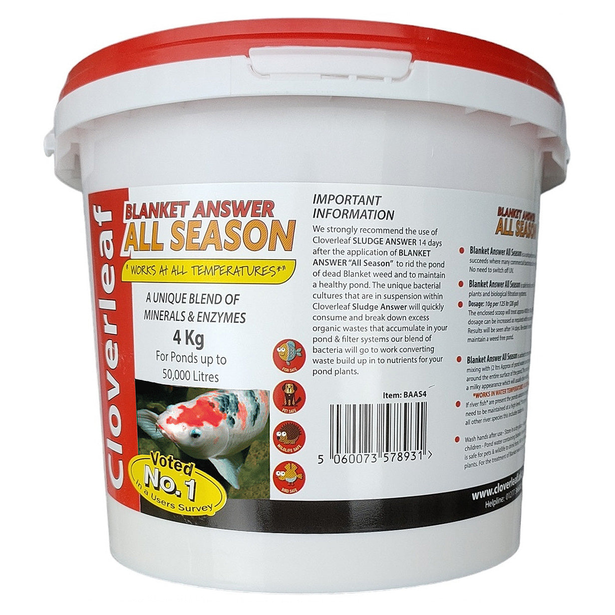 Cloverleaf Blanket Answer - All Seasons - 4Kg - Image 1