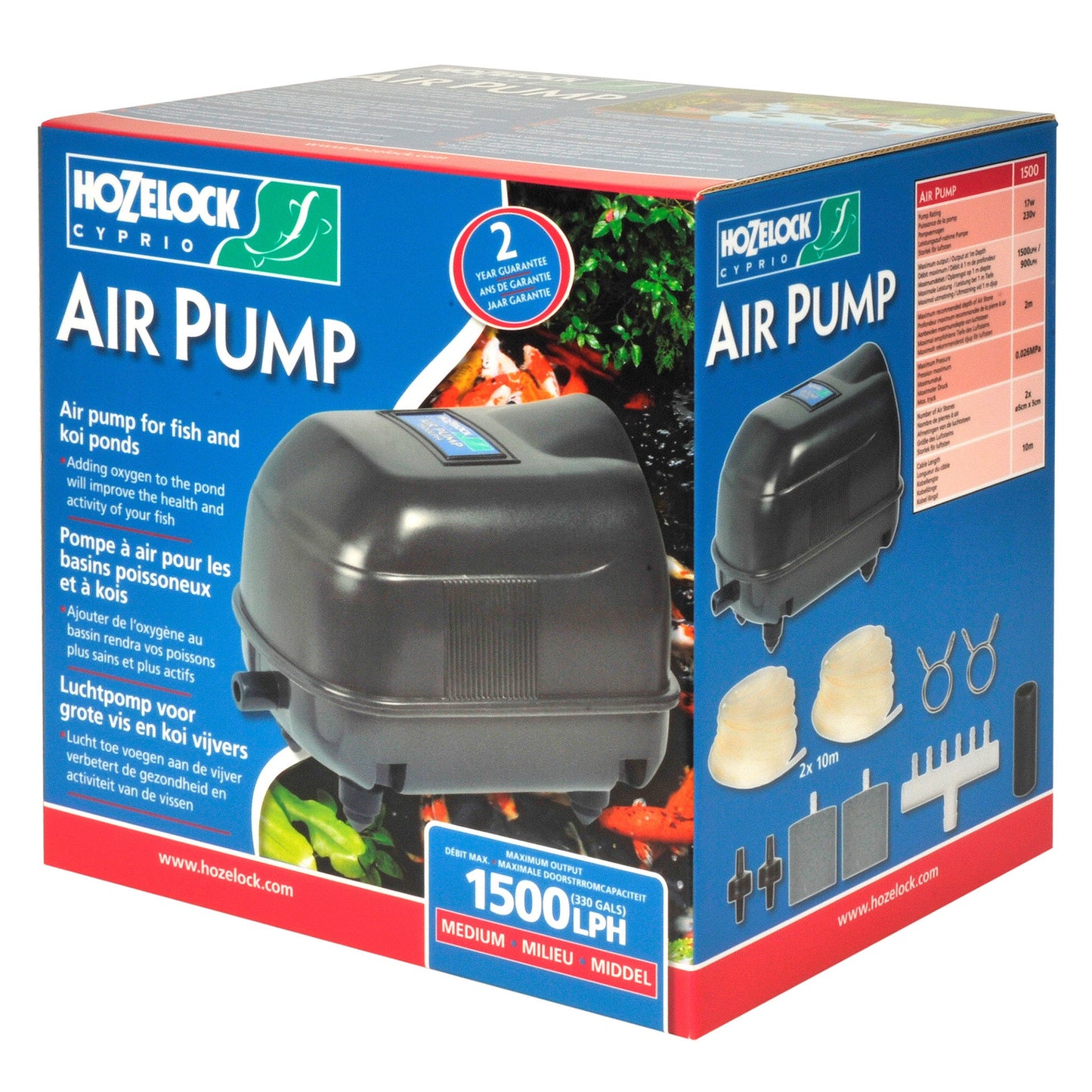 Hozelock 1500 LPH Pond Air Pump - Image 3