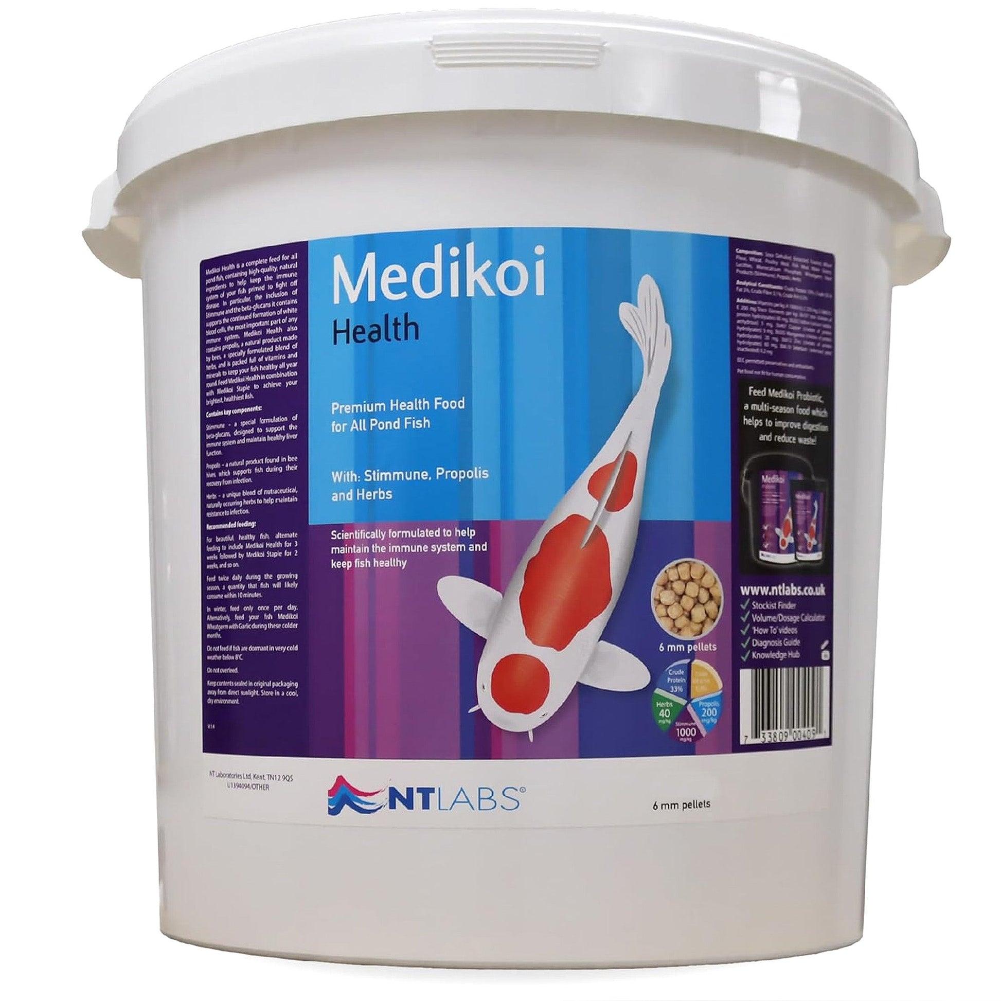 NT Labs MediKoi Health Fish Food (6mm) - 5Kg - Image 1