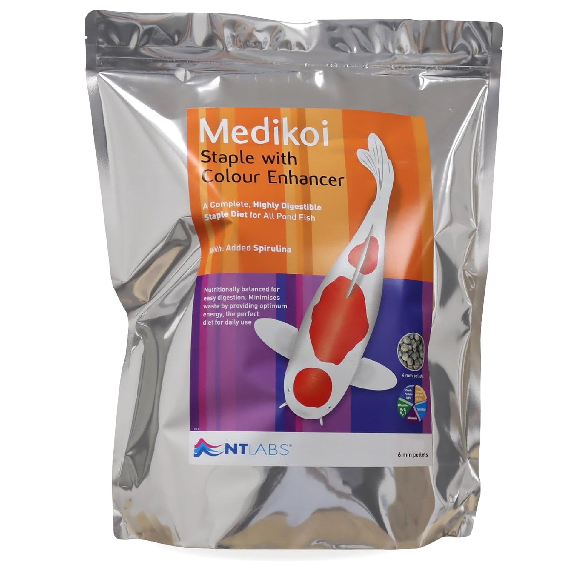 NT Labs MediKoi Staple Fish Food With Colour Enhancer (6mm) - 1.75Kg - Image 1