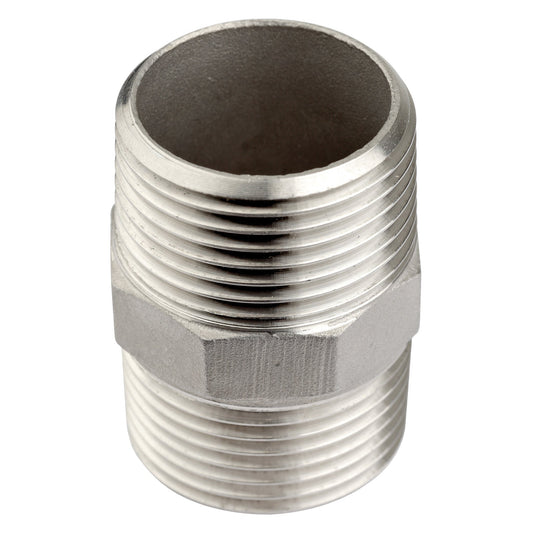Oase Hexagon Union 10 Silver - 1 Inch BSP Male to Male Connector (51022) - Image 1