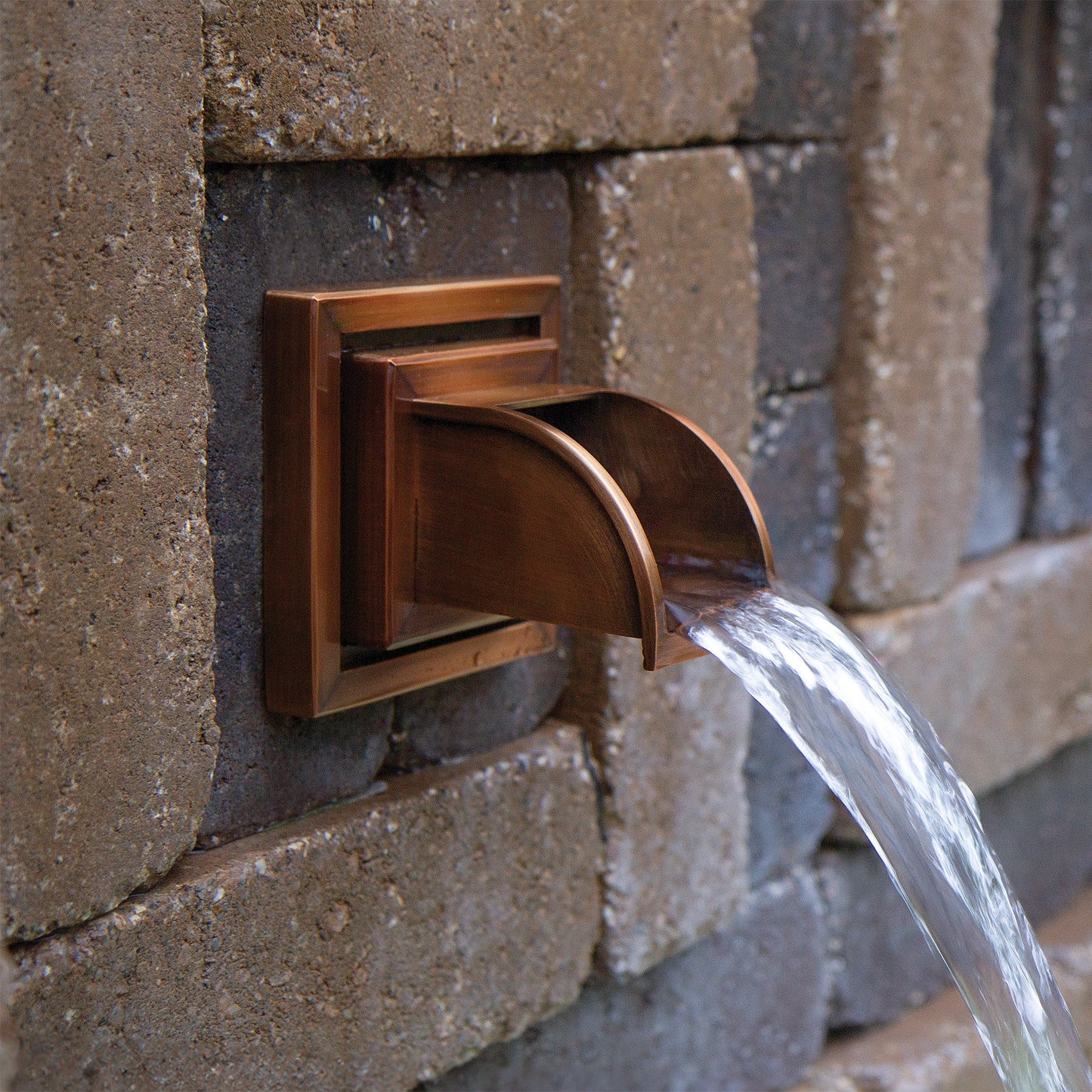 Oase Mantova - Copper Wall Water Spout (Square) - Image 2
