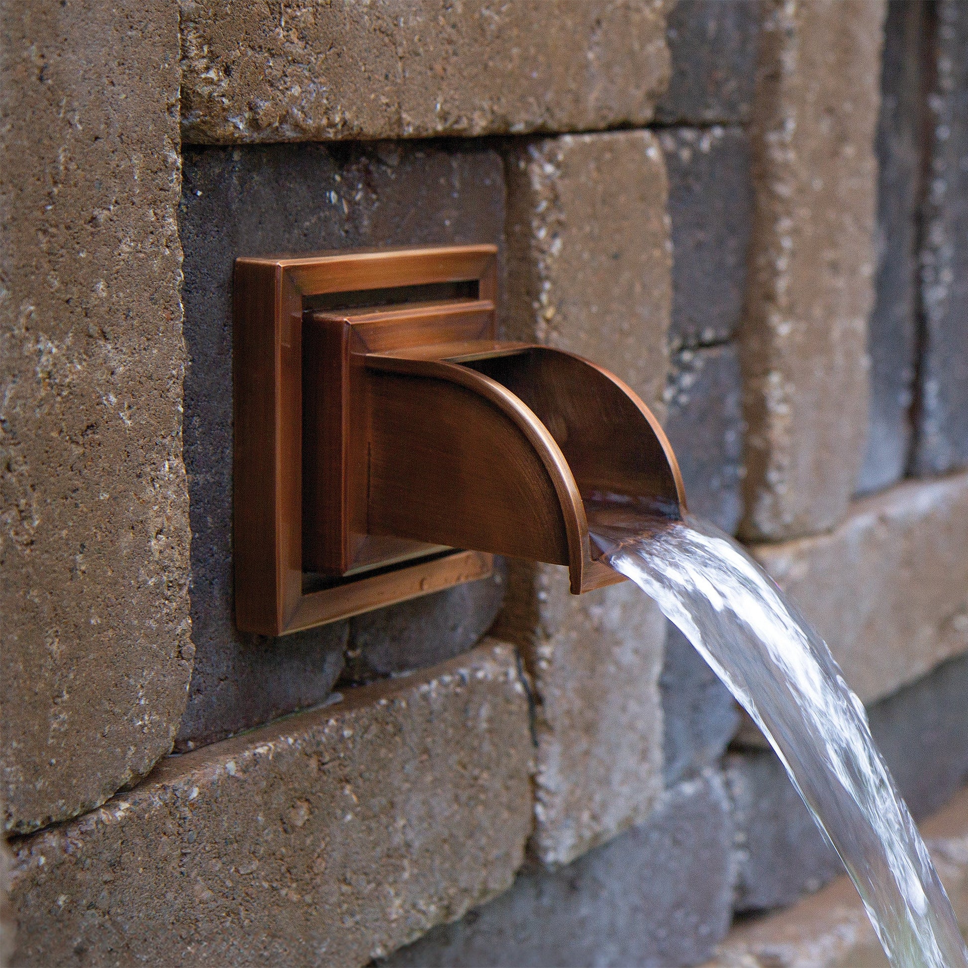 Oase Mantova - Copper Wall Water Spout (Square) - Image 2