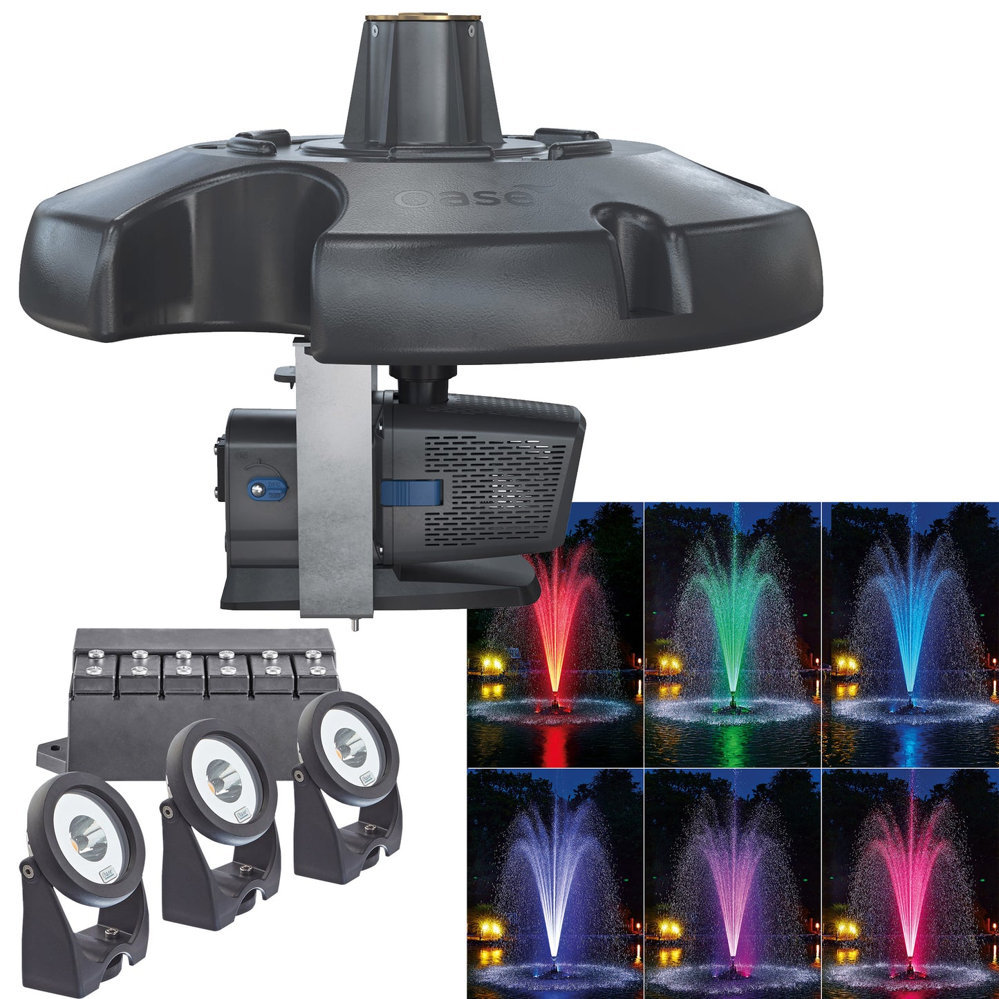 Oase Pond Jet ECO Premium Floating Fountain And RGB Lights Pic1
