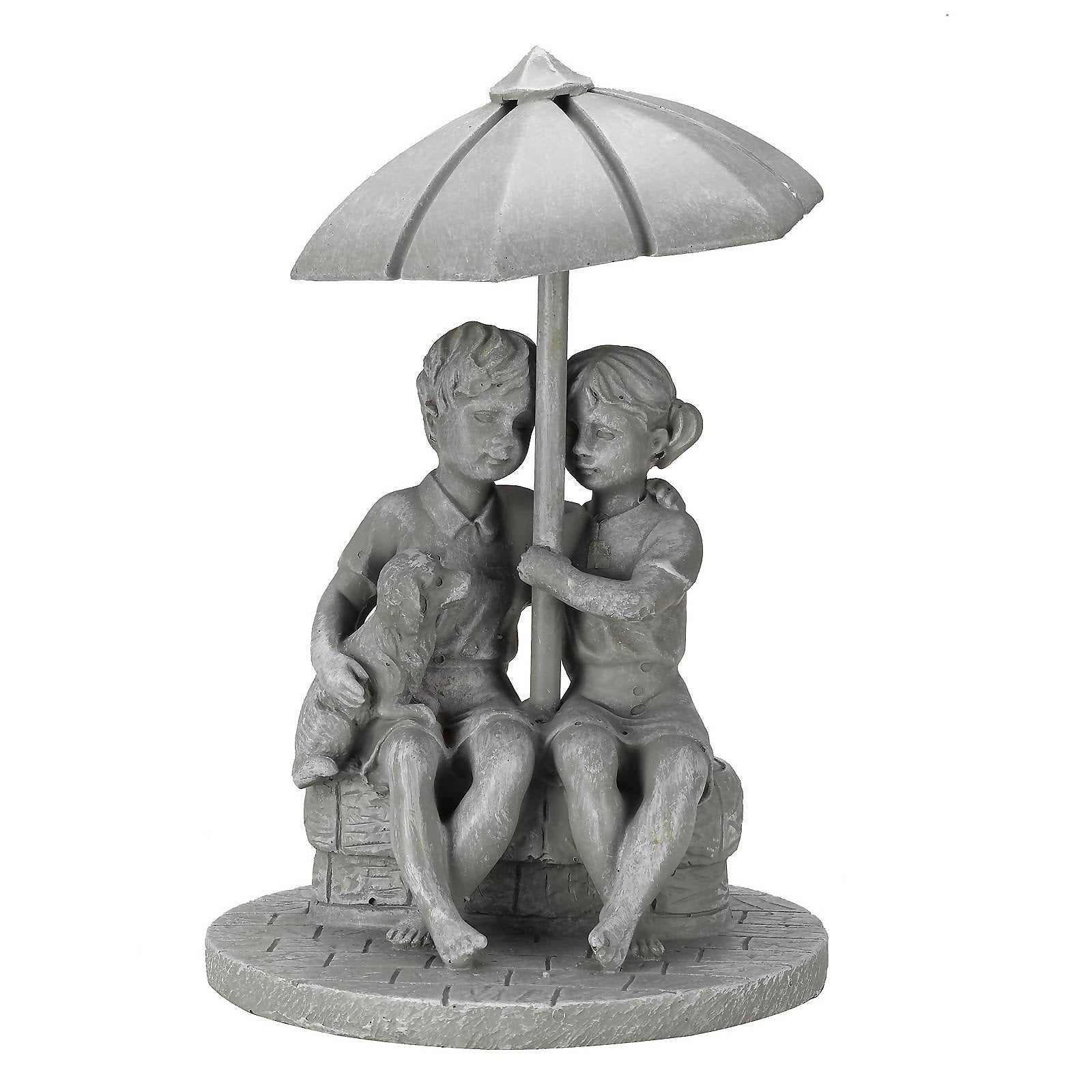 Smart Solar - Replacement Boy, Girl, Dog and Umbrella Statue - Image 1