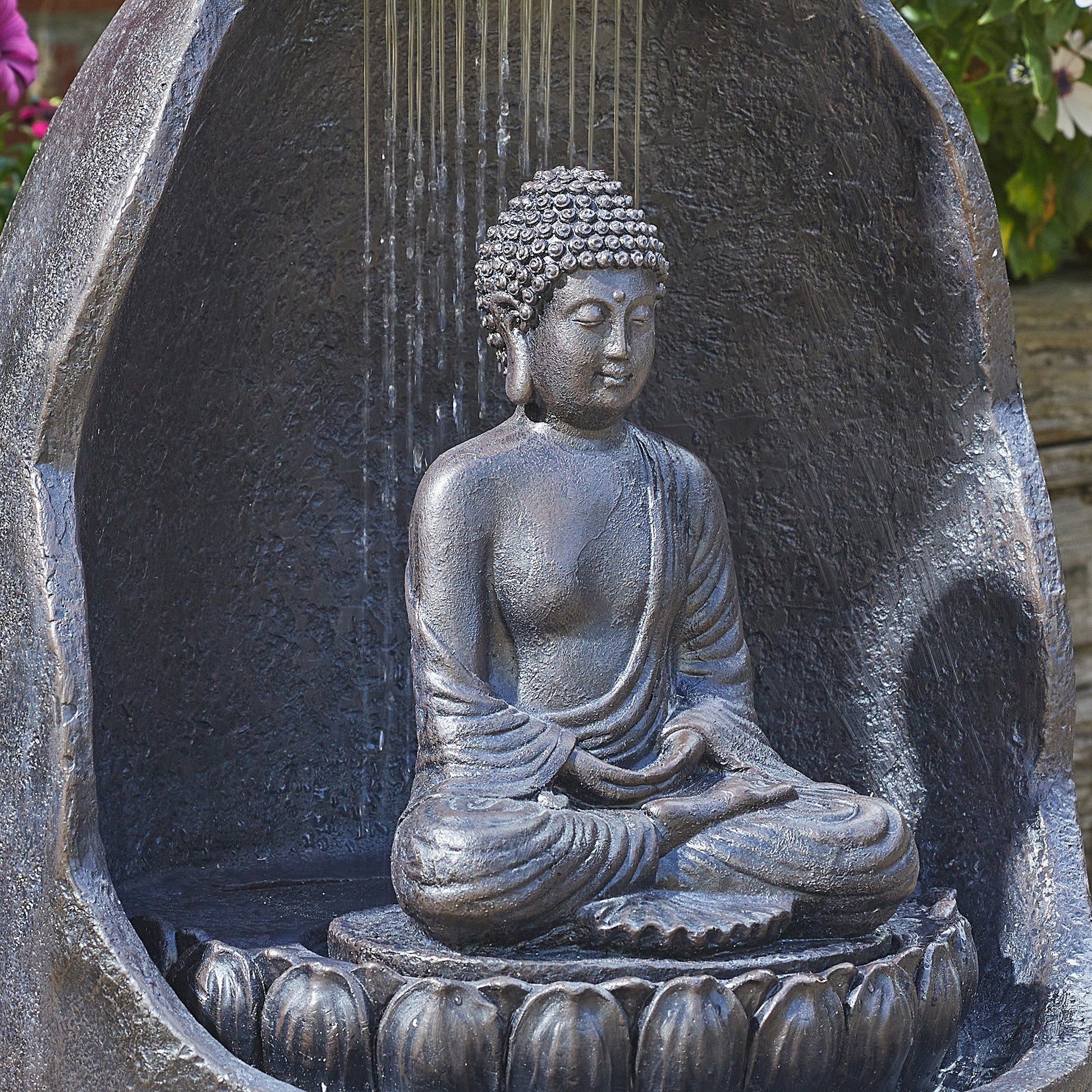 Smart Solar - Buddha Hybrid Solar Power Water Feature - Image 3
