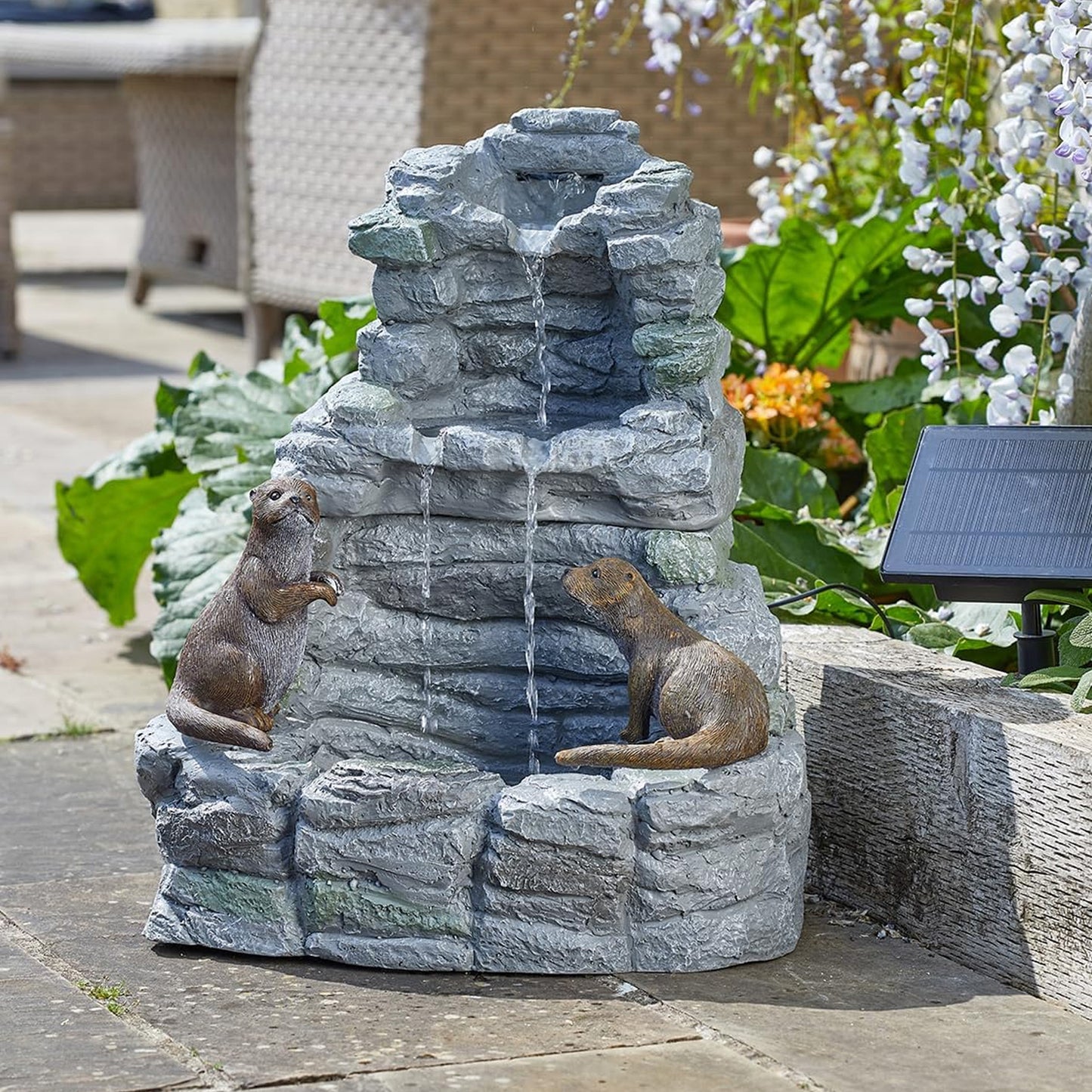 Smart Garden Products SMW107 Otter Falls Hybrid Solar Power Water Feature Picture 2 22c529c7 c09a 42fb 9fa3 193f27a7d628