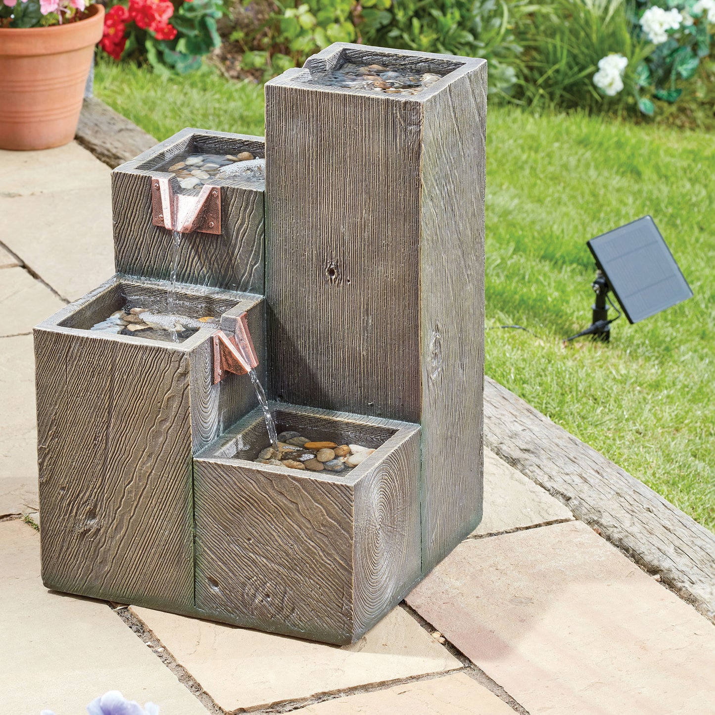 Smart Solar - Quad Hybrid Solar Water Feature - Picture 1