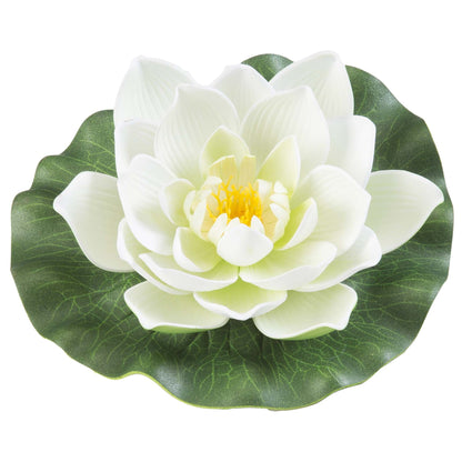 Velda White Artificial Floating Lily
