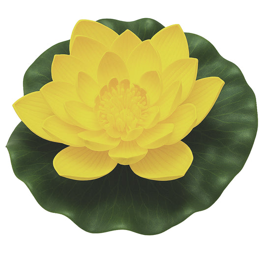 Velda Yellow Artificial Floating Lily
