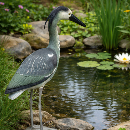In-situ Garden Pond Decoy Heron