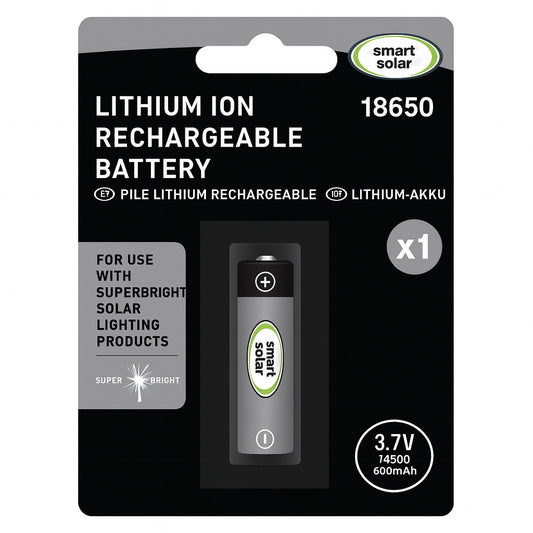 Smart Solar - 3.7V li-ion 18650 2000mAh Rechargeable Battery