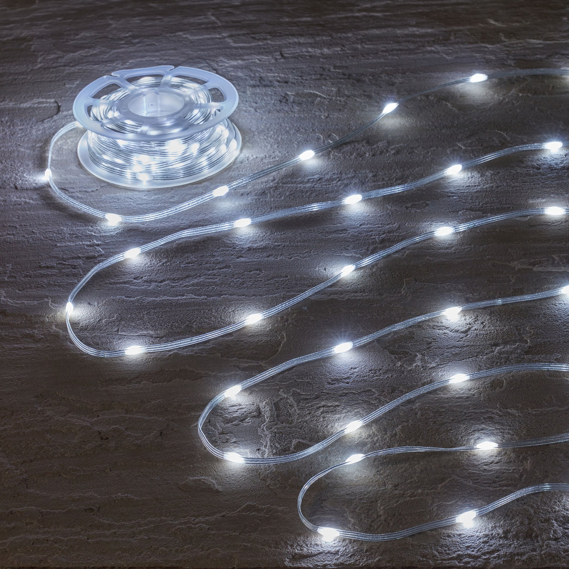 Smart Solar TwoTone Rechargeable String Lights - Cool White