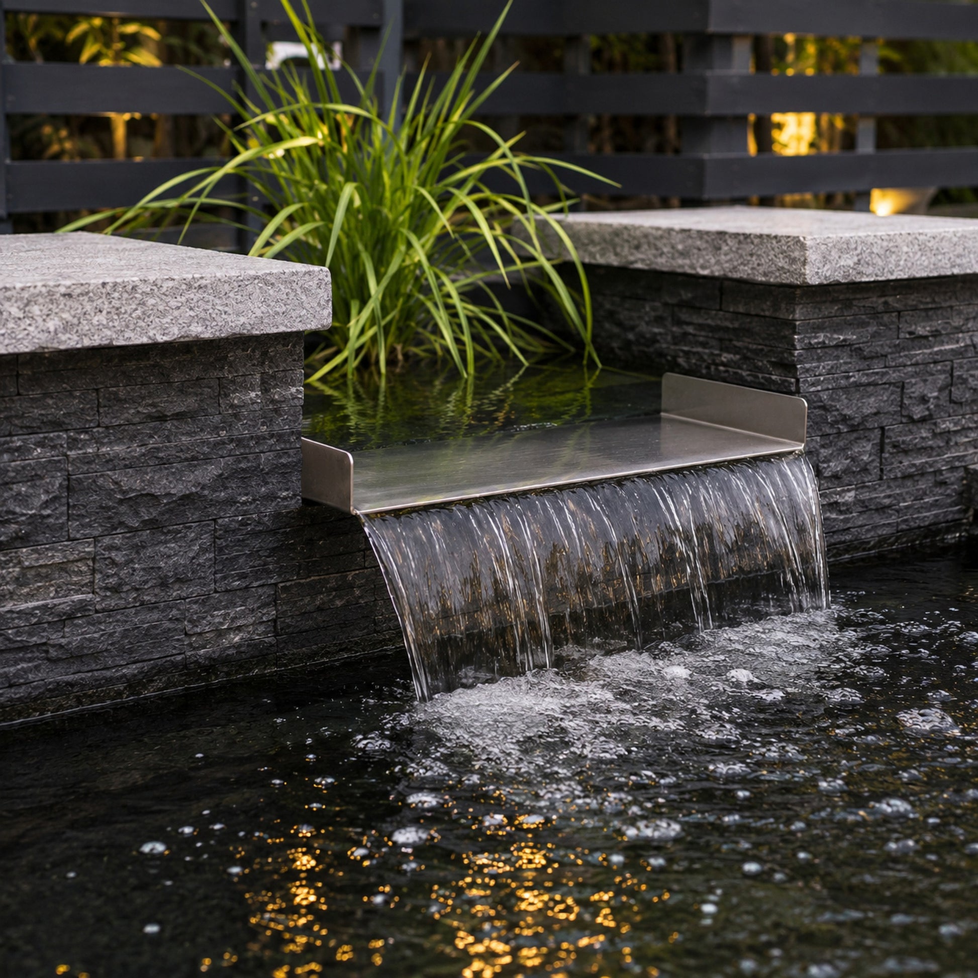 Stainless Steel Spillway 300mm 600mm Wide Insitu
